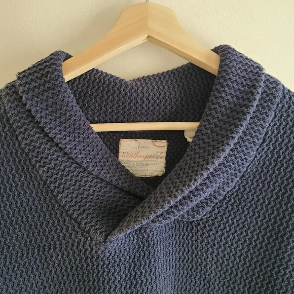 Weatherproof,  Vintage Blue Cotton Sweater - Picture 6 of 8